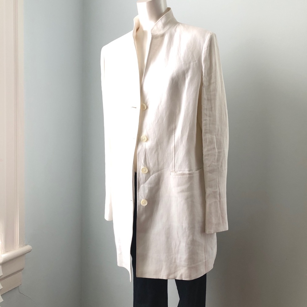 Brooks Brothers long linen blazer jacket 12